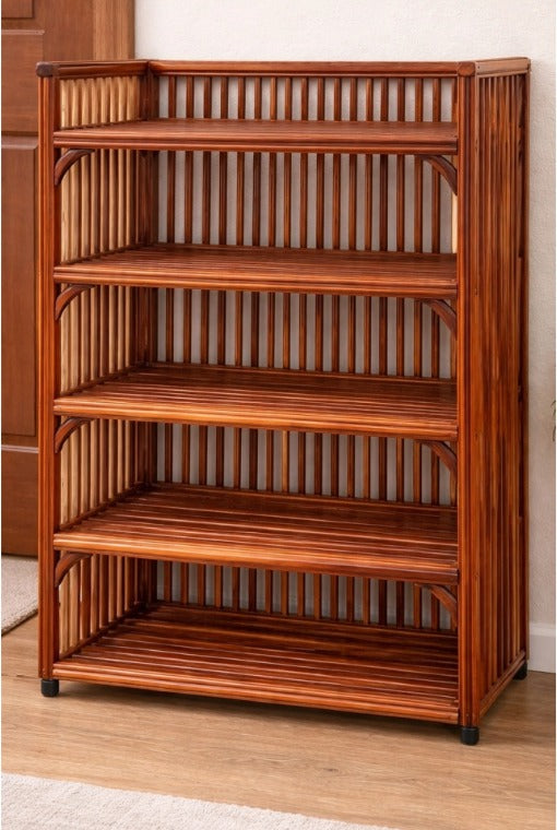 Premium 5-Tier Wooden Shoe Rack & Multipurpose Organizer