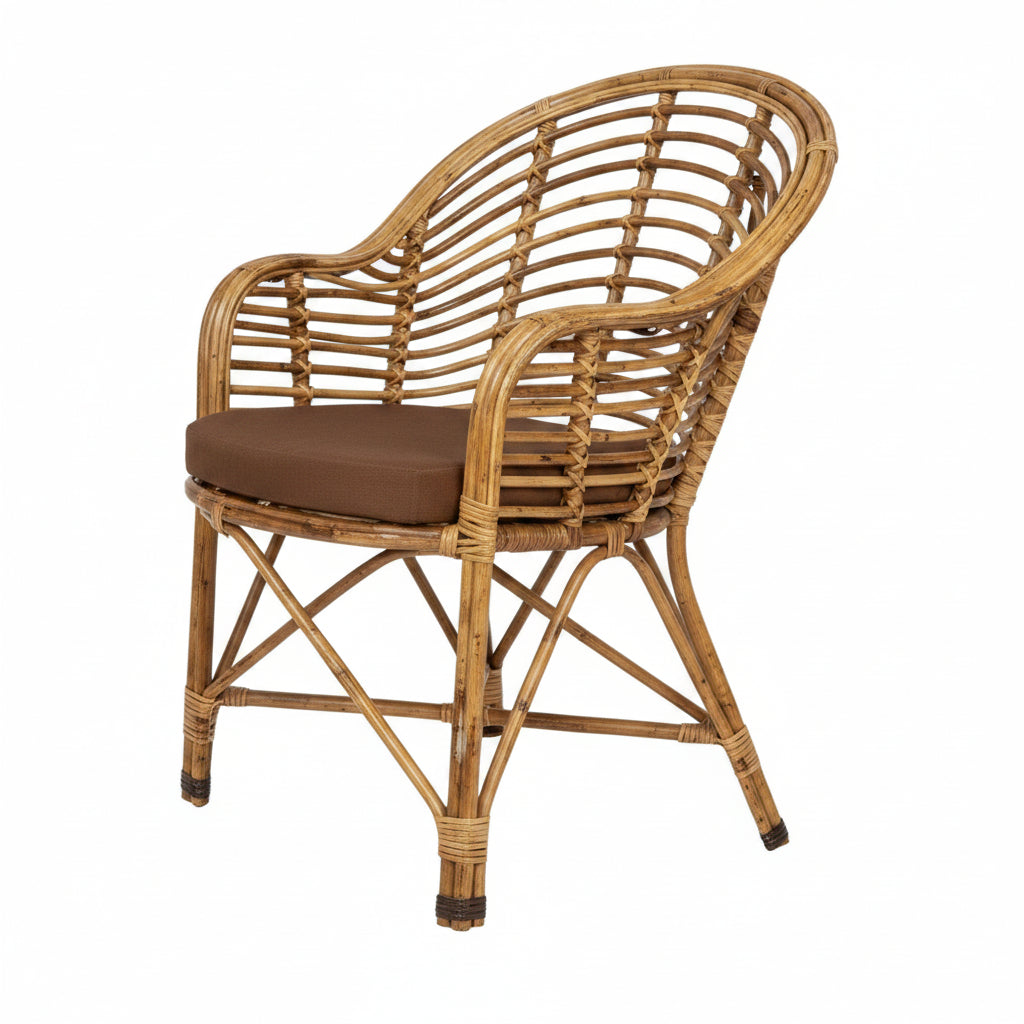 Premium Chair with Table|Kursi|Garden Chair with Table|Chair for Living Room, Home, Bedroom, Kitchen, Office, Outdoor & Garden|Set of 1 Chair & 1 Table (Brown)