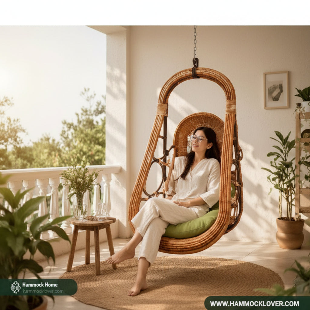 Hanging Swing Chair for Adults & Kids, Swing for Balcony, Outdoor Swing Chair, Hammock Swing for Home, Patio, Garden, Indoor | Balcony Hanging Chair | Jhula for Home. (Rajderbar Jhula)