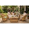 Bamboo 5 Seater Handmade Cane Sofa Set with Table for Home, Office, Living Room, Balcony, Garden, Indoor & Outdoor